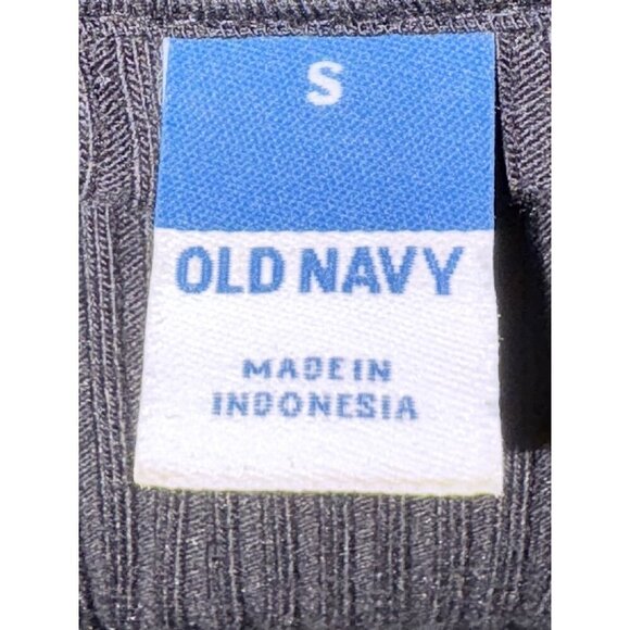 Old Navy Black Ribbed Stretch Polo Shirt S - Picture 4 of 4